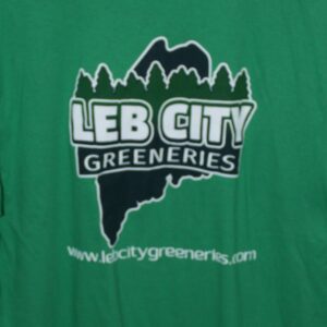 LEB CITY GREENERIES District ® The Concert Tee ®GREEN W/ LOGO